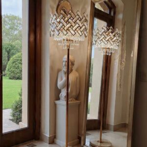 لمبادير  ستانلس ستيل وكريستال فاخر  6 لمباة