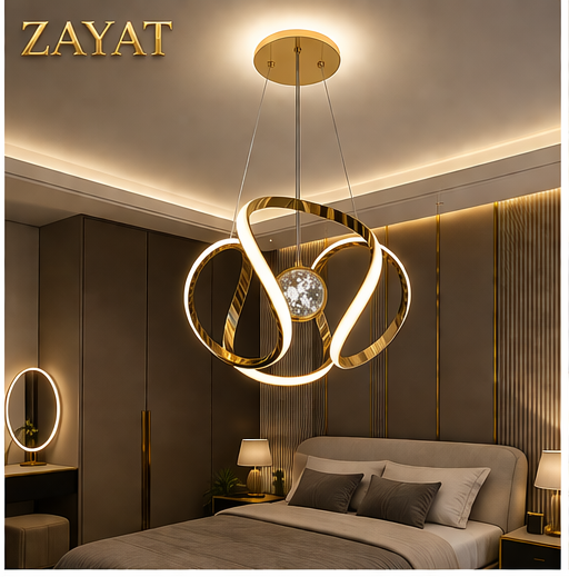 ✨ نجفة LED مودرن بتصميم فاخر – ZAYAT - الصورة 3