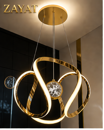 ✨ نجفة LED مودرن بتصميم فاخر – ZAYAT