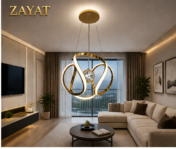 ✨ نجفة LED مودرن بتصميم فاخر – ZAYAT - الصورة 2